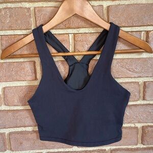 ALO Yoga Black Crop Tank Top (No Size Tag)